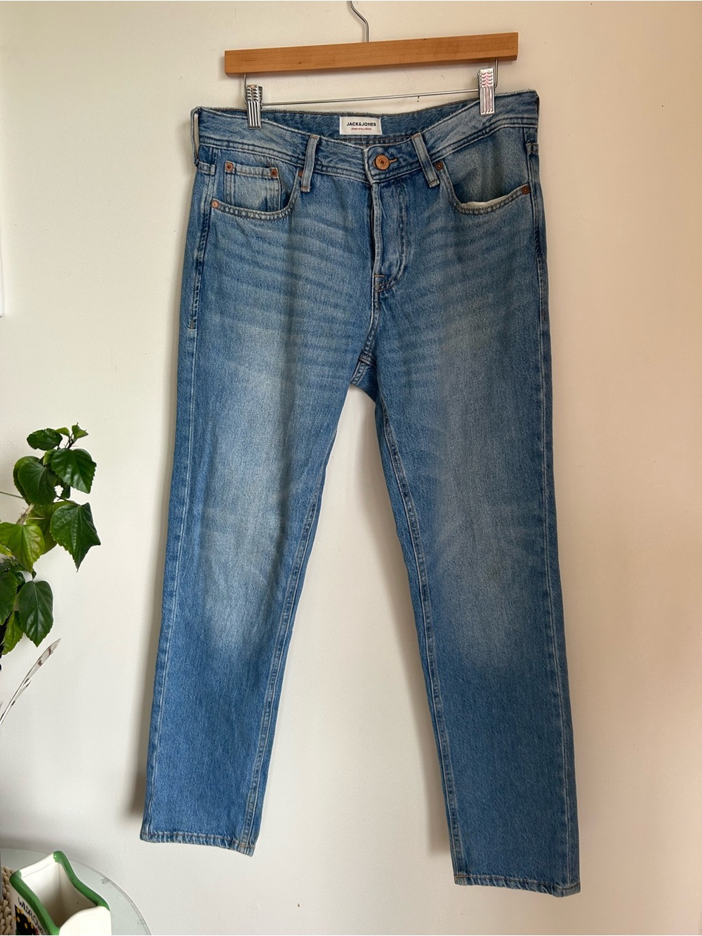 Jack&Jones Medium Light Blue Straight Leg Jeans